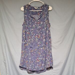 beachlunchlounge Women's Blue Floral Sleeveless Dress Size 1X